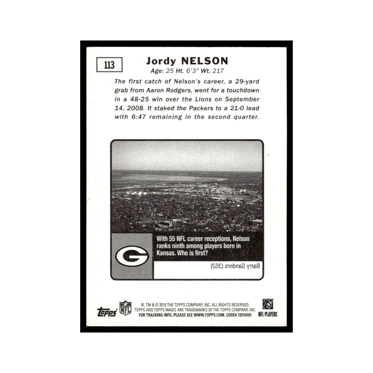 2010 Topps Magic Jordy Nelson Packers #113