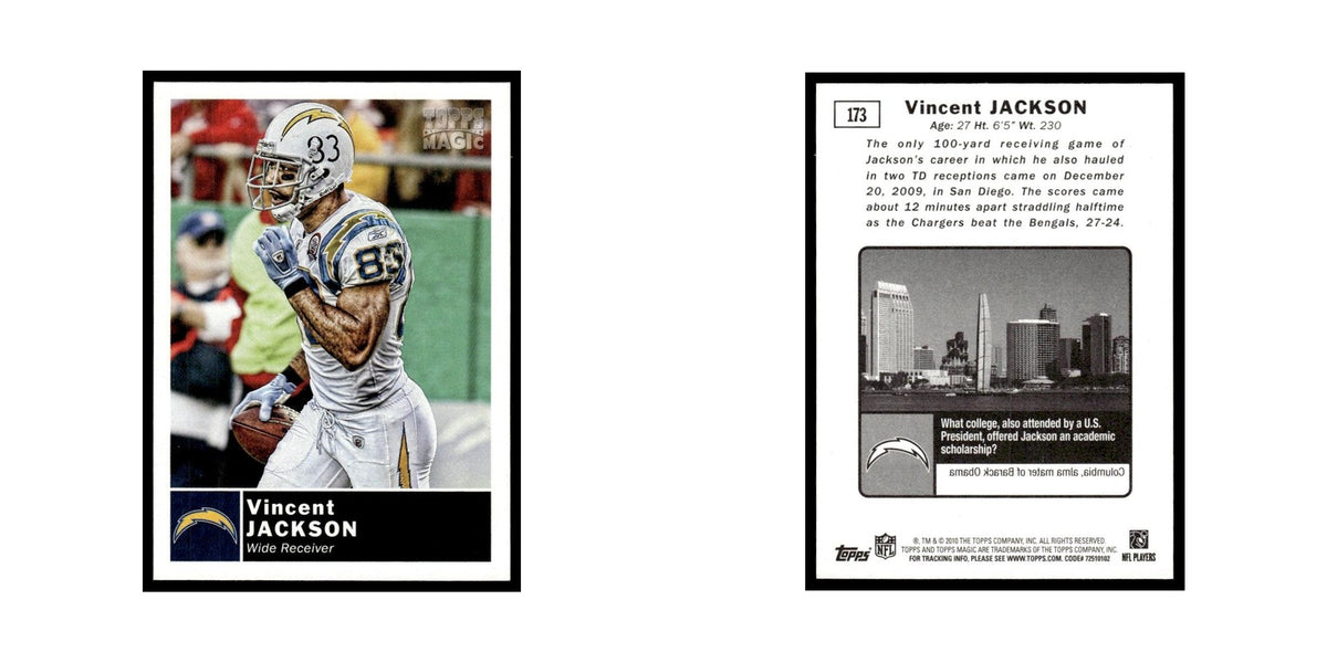 2010 Topps Magic Vincent Jackson San Diego Chargers #173