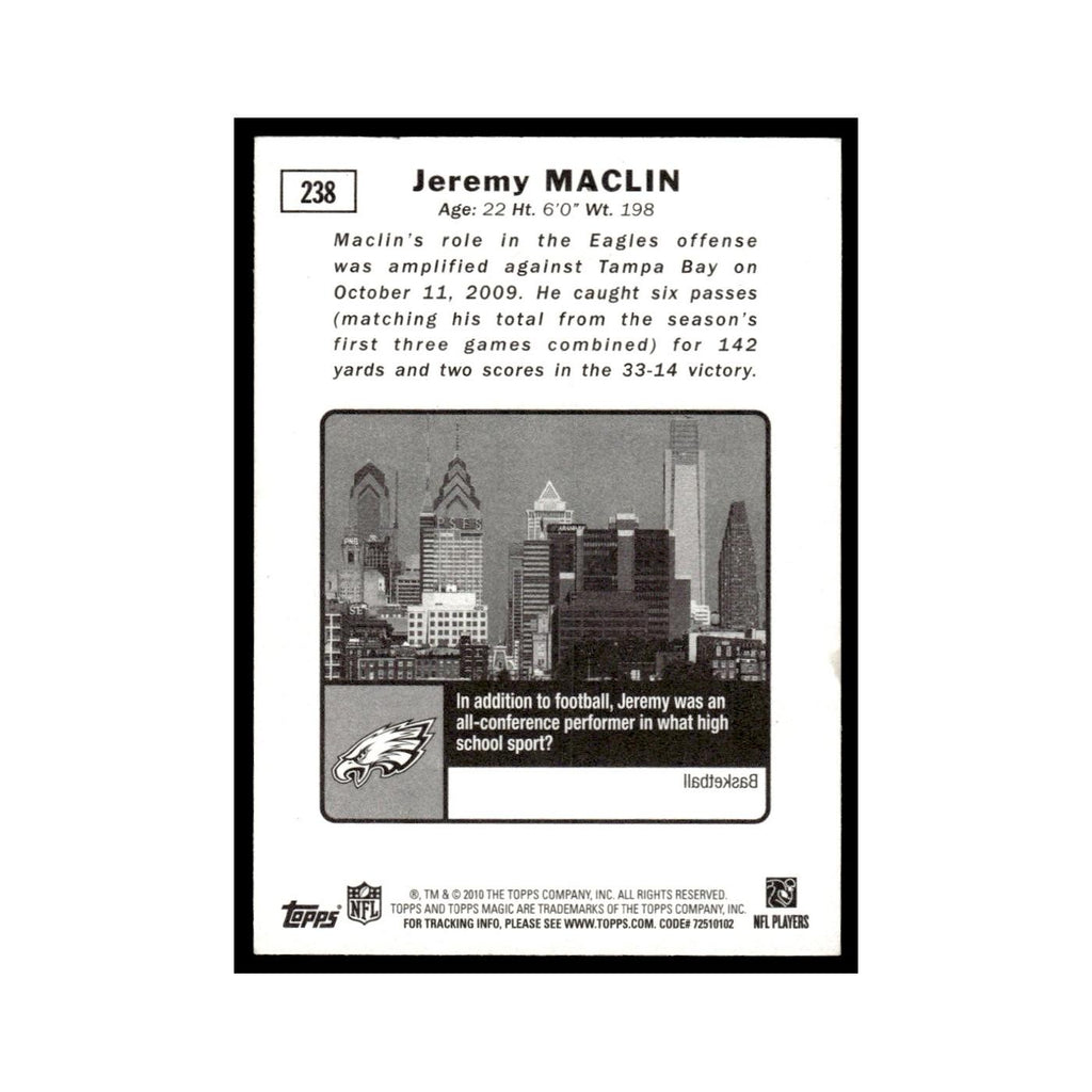 2010 Topps Magic Jeremy Maclin Eagles #238