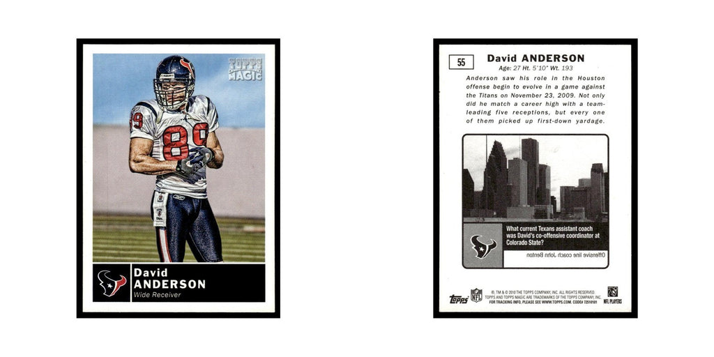 2010 Topps Magic David Anderson Texans #55