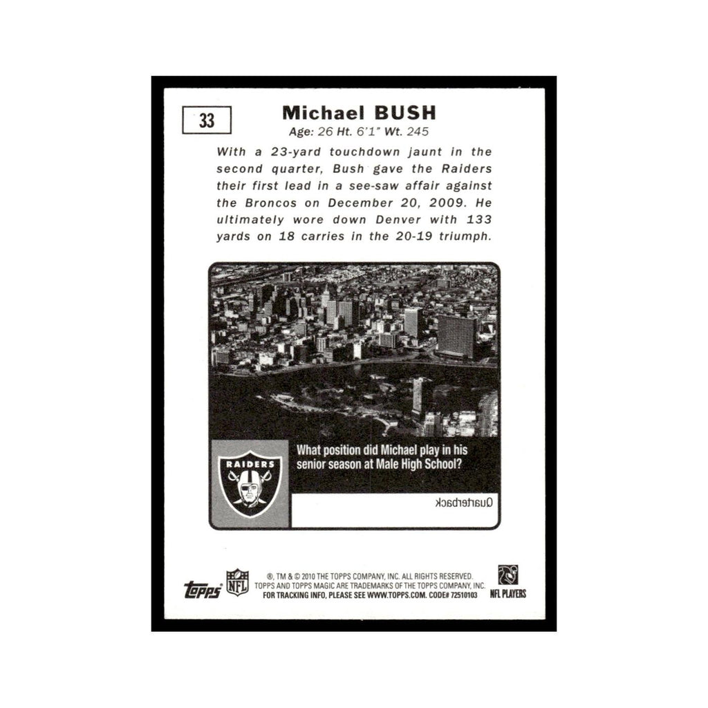 2010 Topps Magic Michael Bush Raiders #33