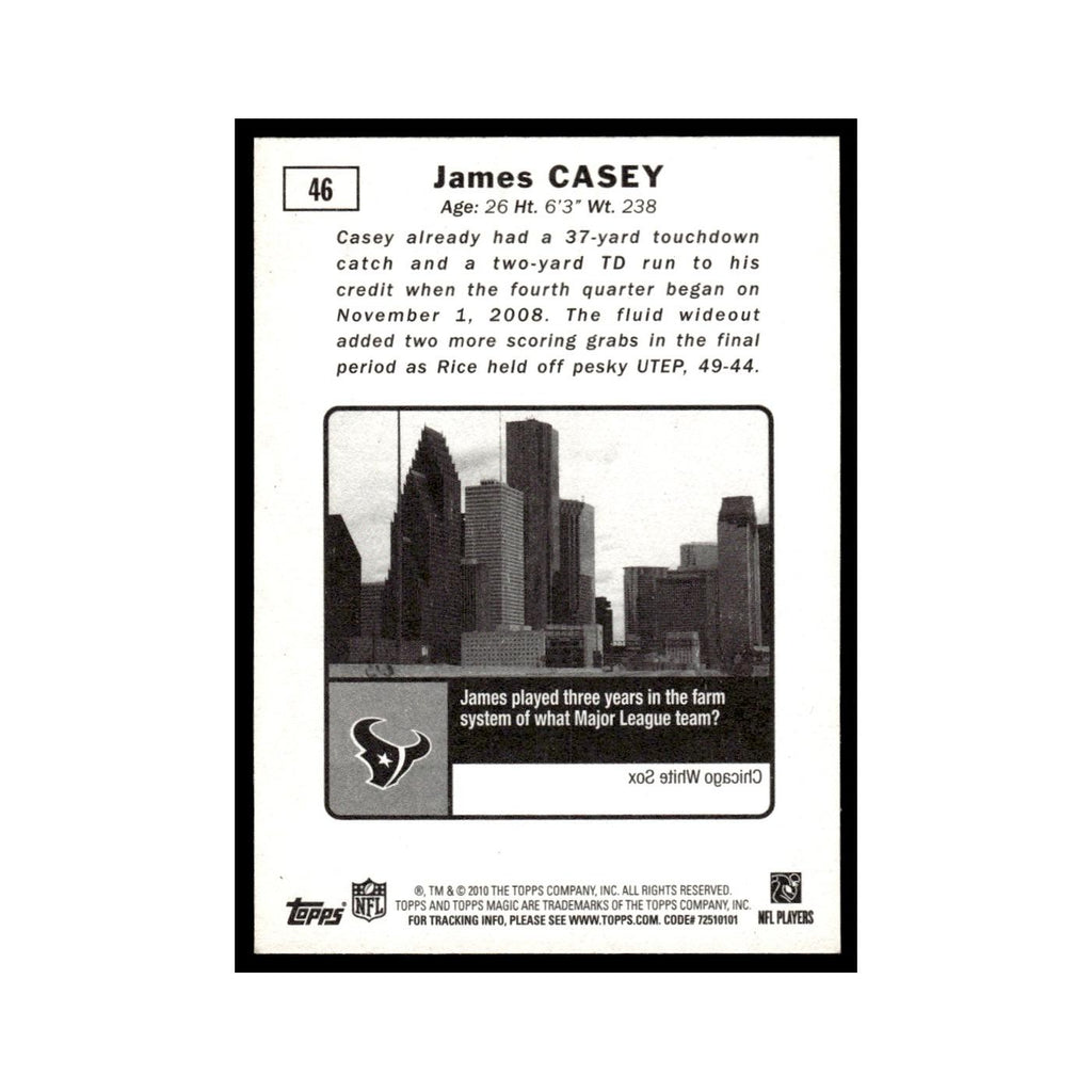2010 Topps Magic James Casey Texans #46