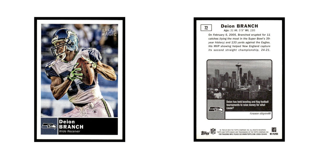 2010 Topps Magic Deion Branch Seahawks #72