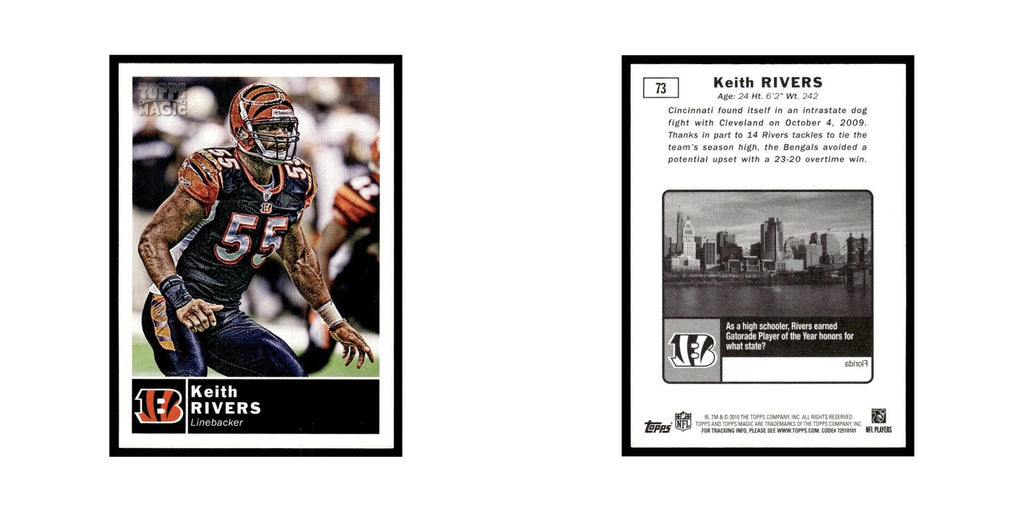 2010 Topps Magic Keith Rivers Bengals #73