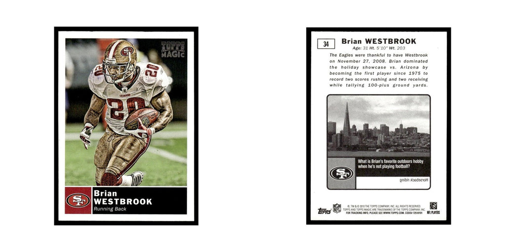 2010 Topps Magic Brian Westbrook 49ers #34