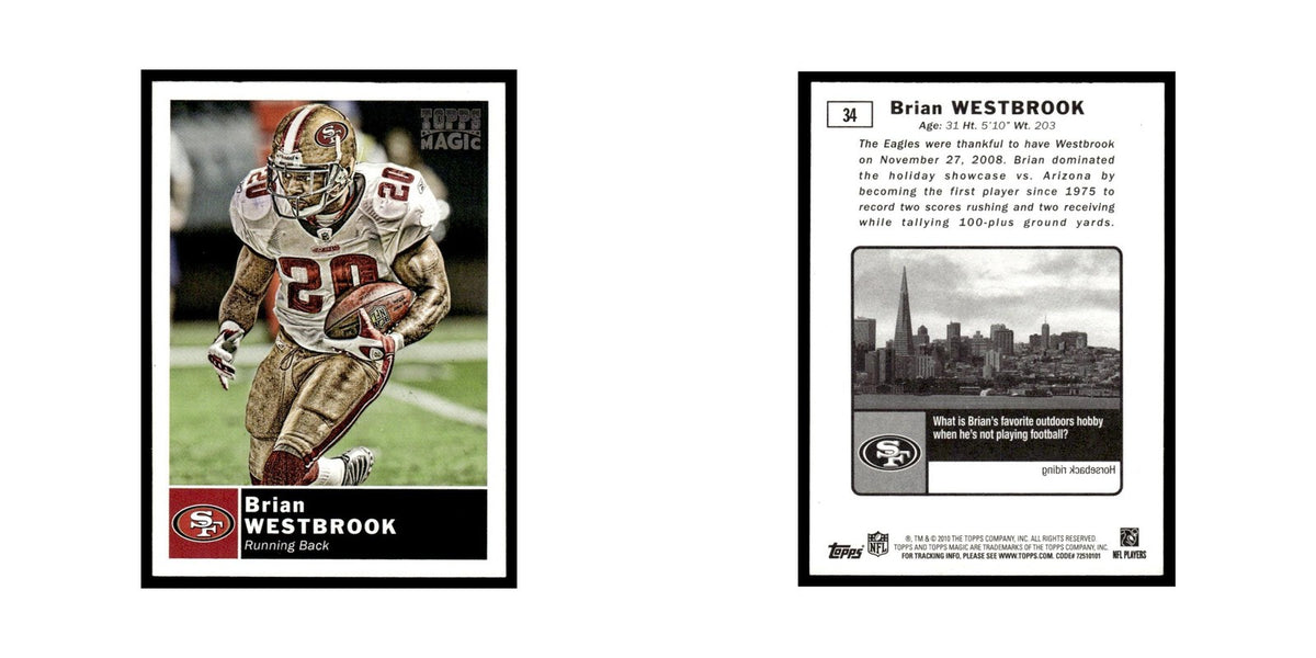2010 Topps Magic Brian Westbrook 49ers #34