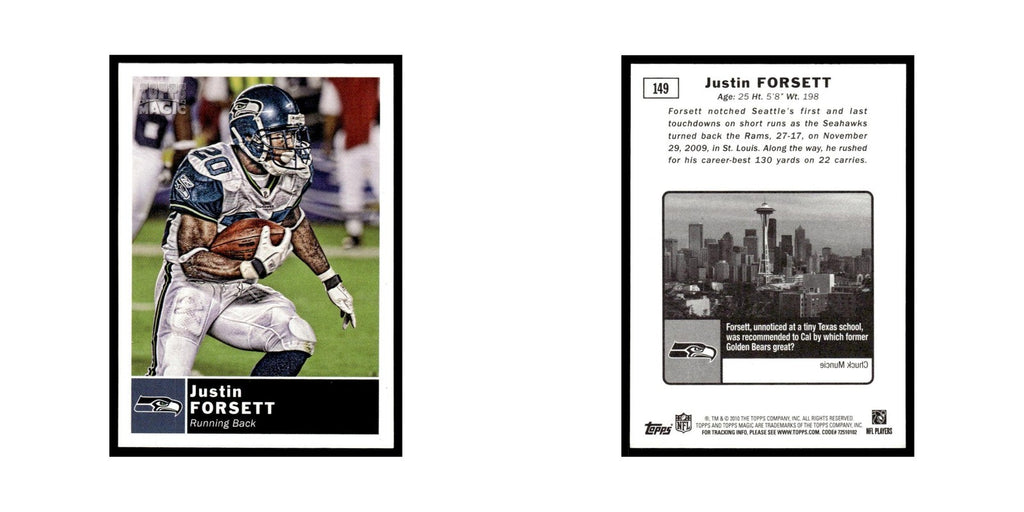 2010 Topps Magic Justin Forsett Seahawks #149