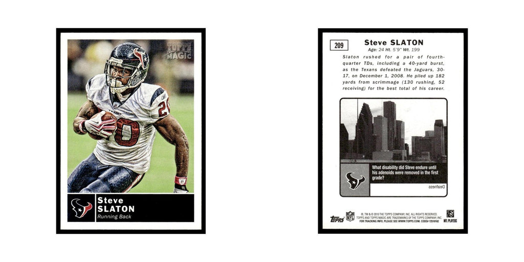 2010 Topps Magic Steve Slaton Texans #209
