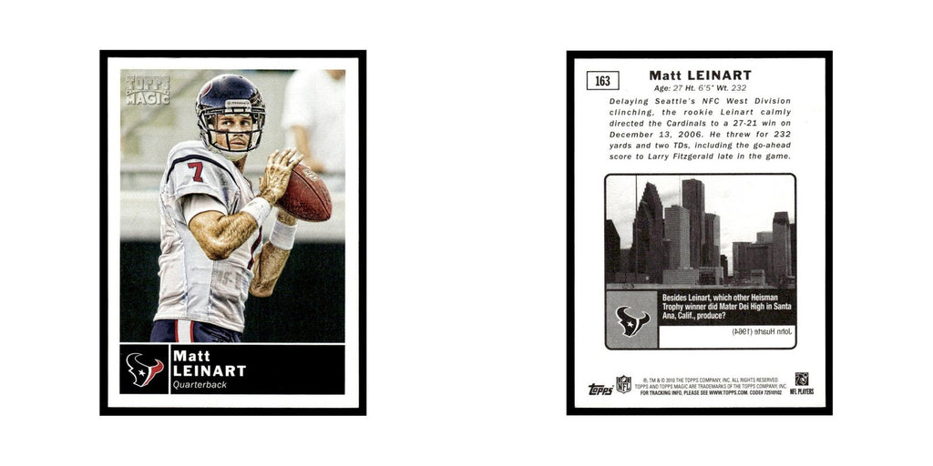 2010 Topps Magic Matt Leinart Texans #163