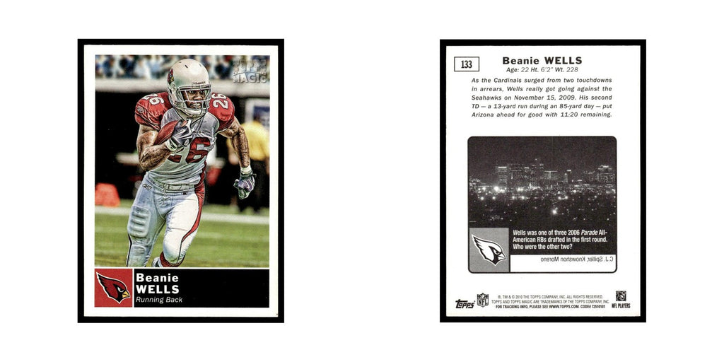 2010 Topps Magic Beanie Wells Cardinals #133