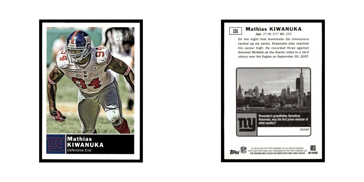 2010 Topps Magic Mathias Kiwanuka Giants #151