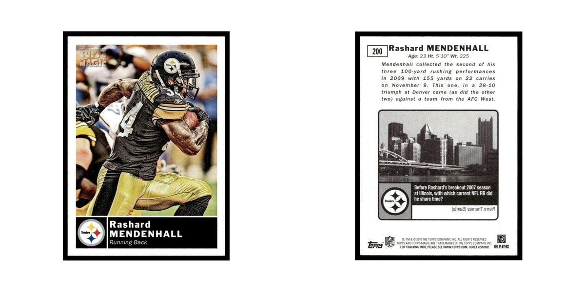 2010 Topps Magic Rashard Mendenhall Steelers #200