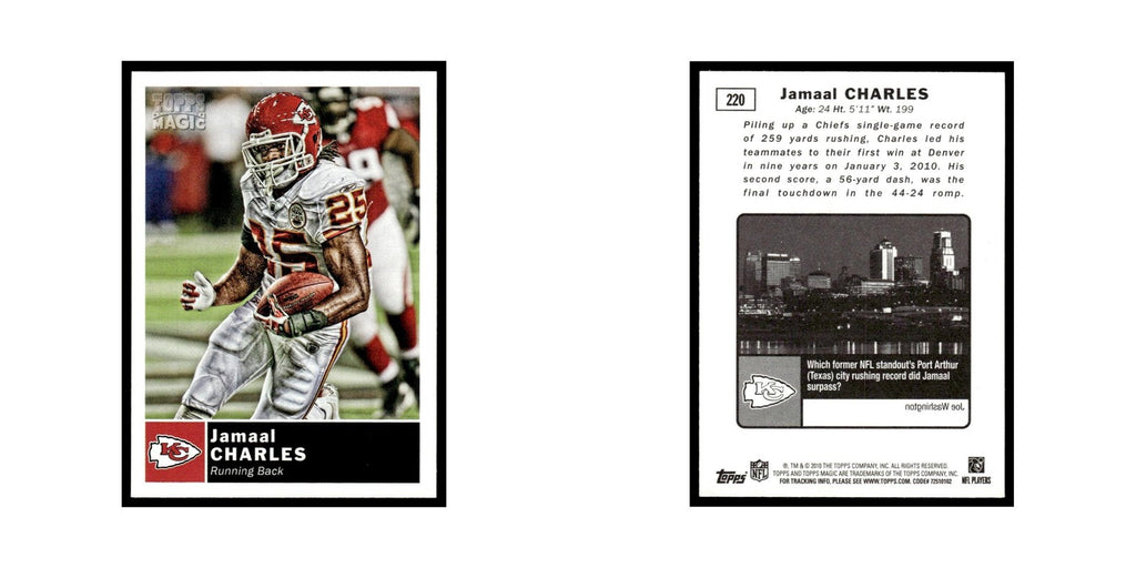 2010 Topps Magic Jamaal Charles Chiefs #220