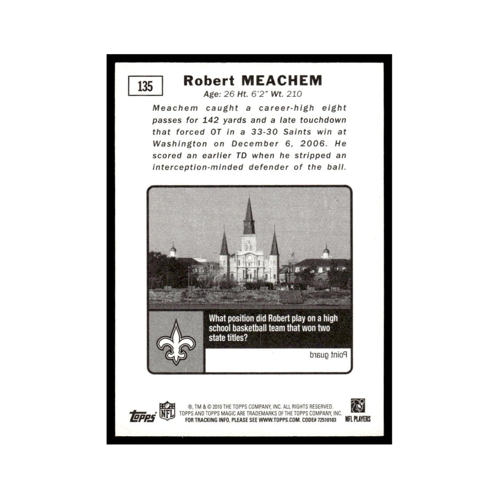 2010 Topps Magic Robert Meachem Saints #135