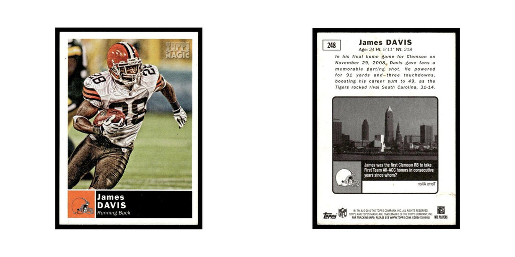 2010 Topps Magic James Davis Browns #248