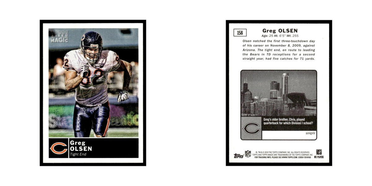 2010 Topps Magic Greg Olsen Bears #158