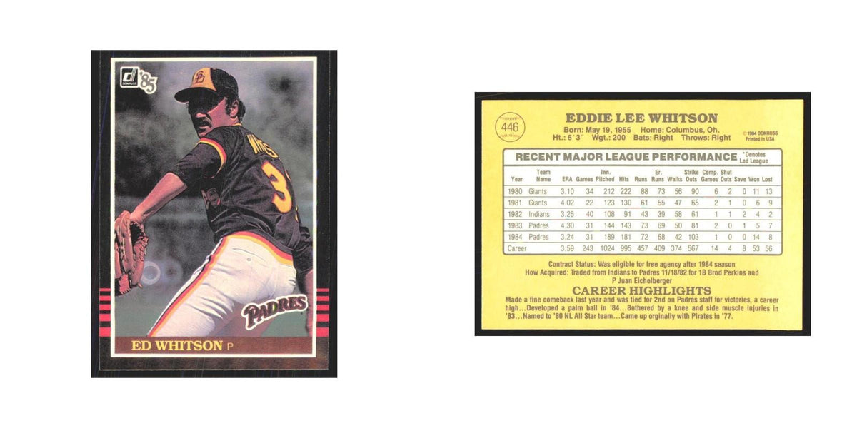 1985 Donruss Ed Whitson Padres #446