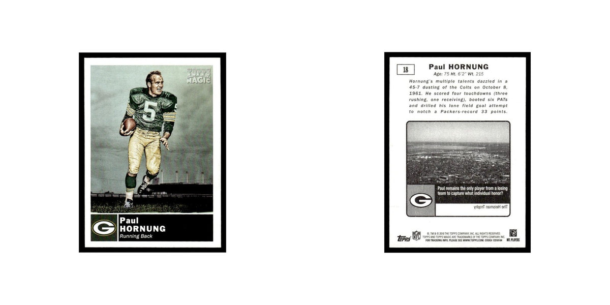 2010 Topps Magic Mini Paul Hornung Packers #18