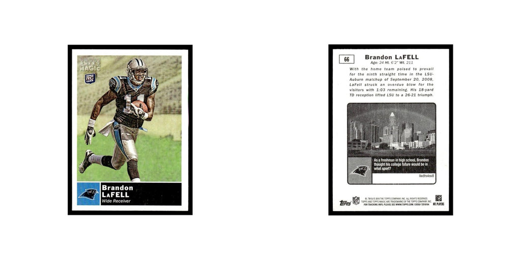 2010 Topps Magic Mini Brandon LaFell RC Panthers #66