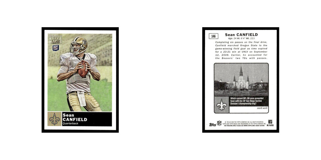 2010 Topps Magic Mini Sean Canfield RC Saints #146