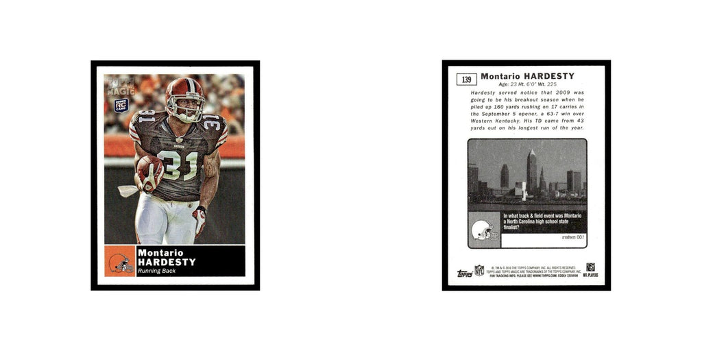2010 Topps Magic Mini Montario Hardesty RC Browns #139
