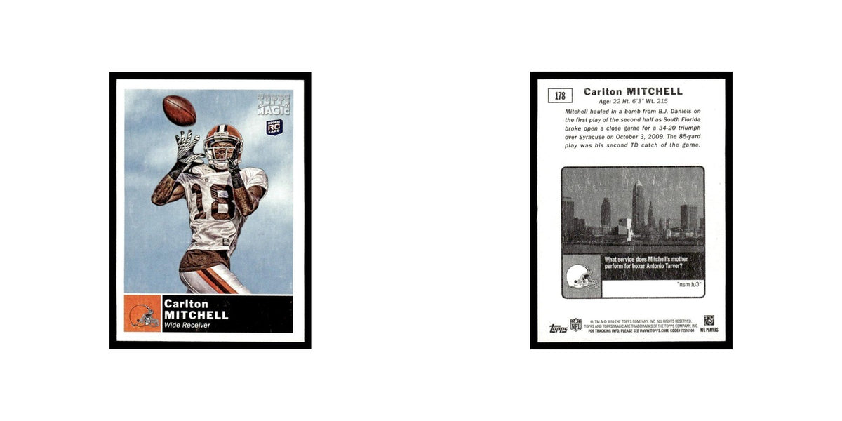 2010 Topps Magic Mini Carlton Mitchell RC Browns #178