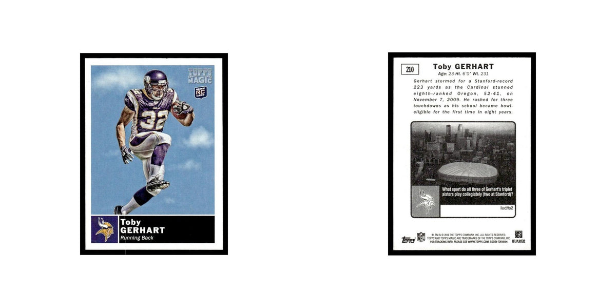 2010 Topps Magic Mini Toby Gerhart RC Vikings #210