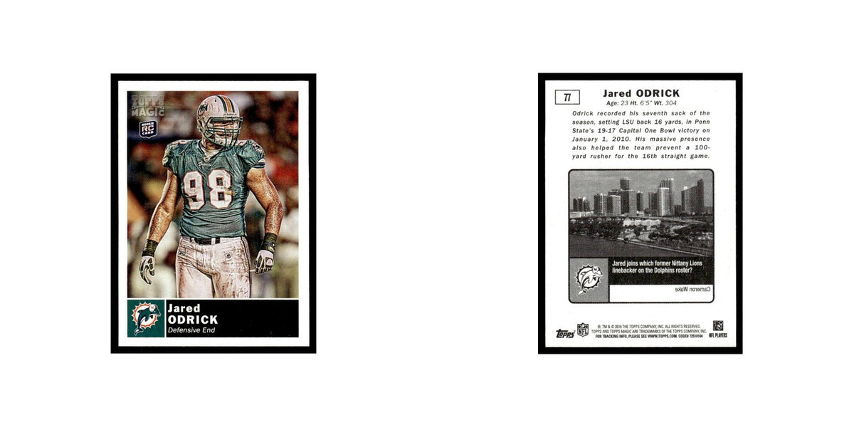 2010 Topps Magic Mini Jared Odrick RC Dolphins #77