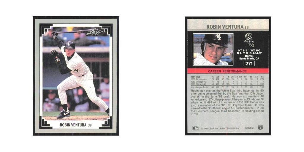 1991 Leaf Robin Ventura White Sox #271