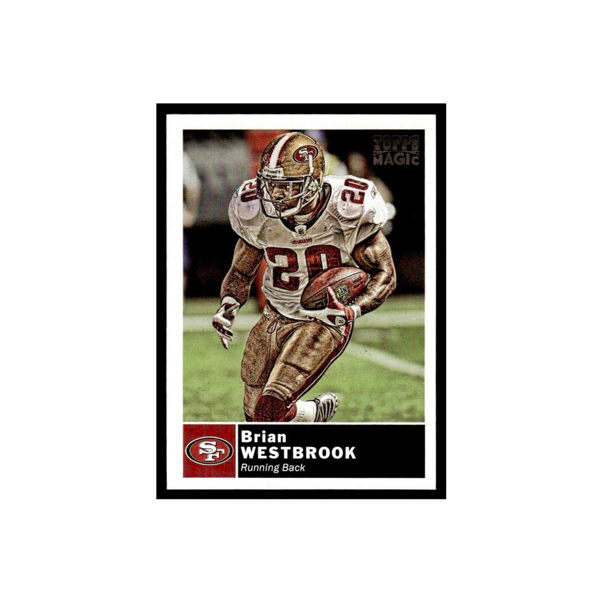 2010 Topps Magic Mini Brian Westbrook 49ers #34