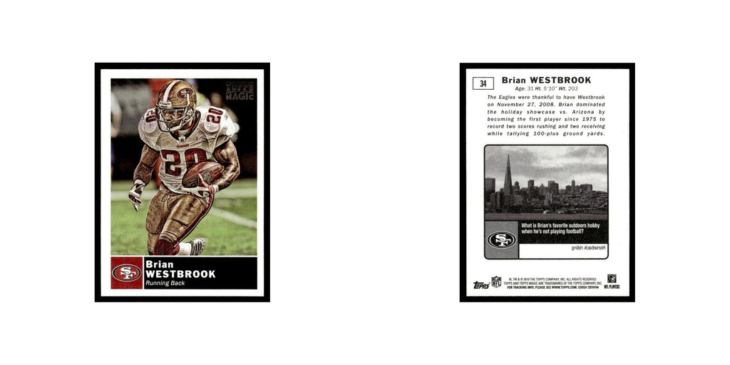 2010 Topps Magic Mini Brian Westbrook 49ers #34