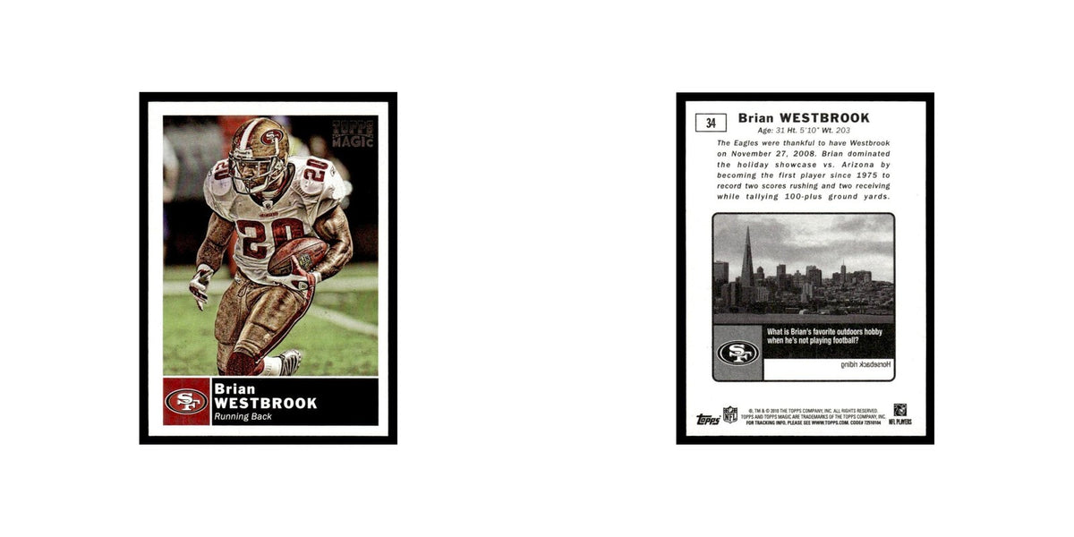 2010 Topps Magic Mini Brian Westbrook 49ers #34