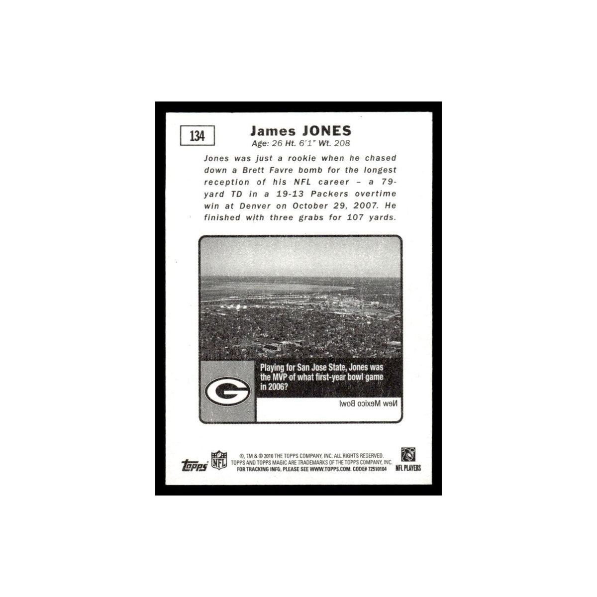 2010 Topps Magic Mini James Jones Packers #134