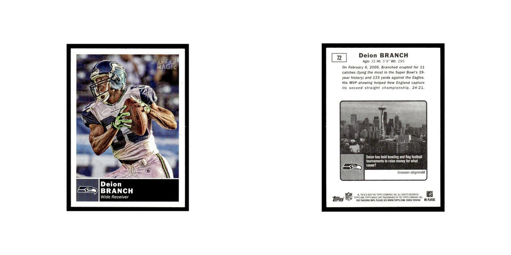 2010 Topps Magic Mini Deion Branch Seahawks #72