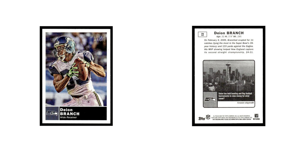 2010 Topps Magic Mini Deion Branch Seahawks #72