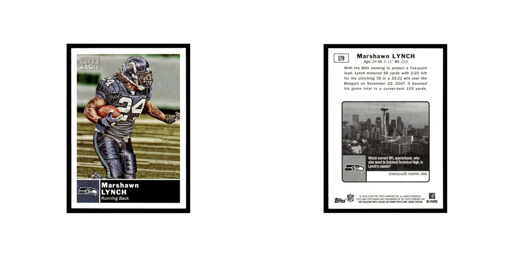 2010 Topps Magic Mini Marshawn Lynch Seahawks #179
