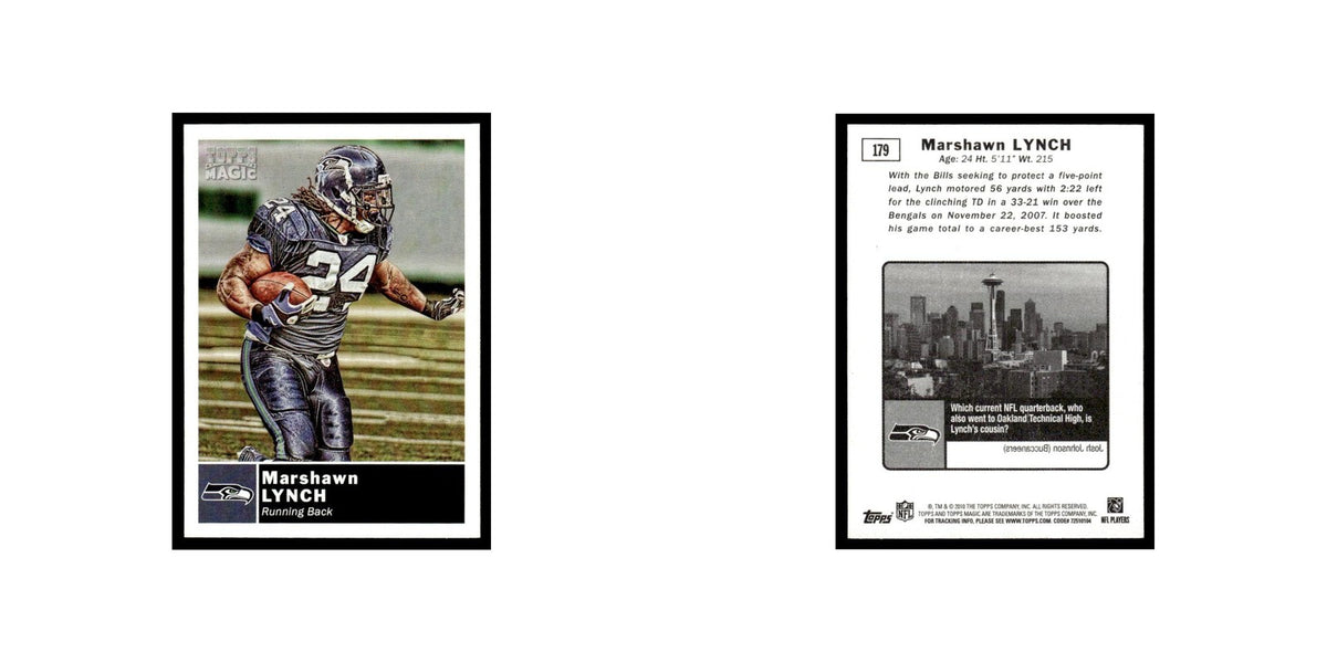 2010 Topps Magic Mini Marshawn Lynch Seahawks #179