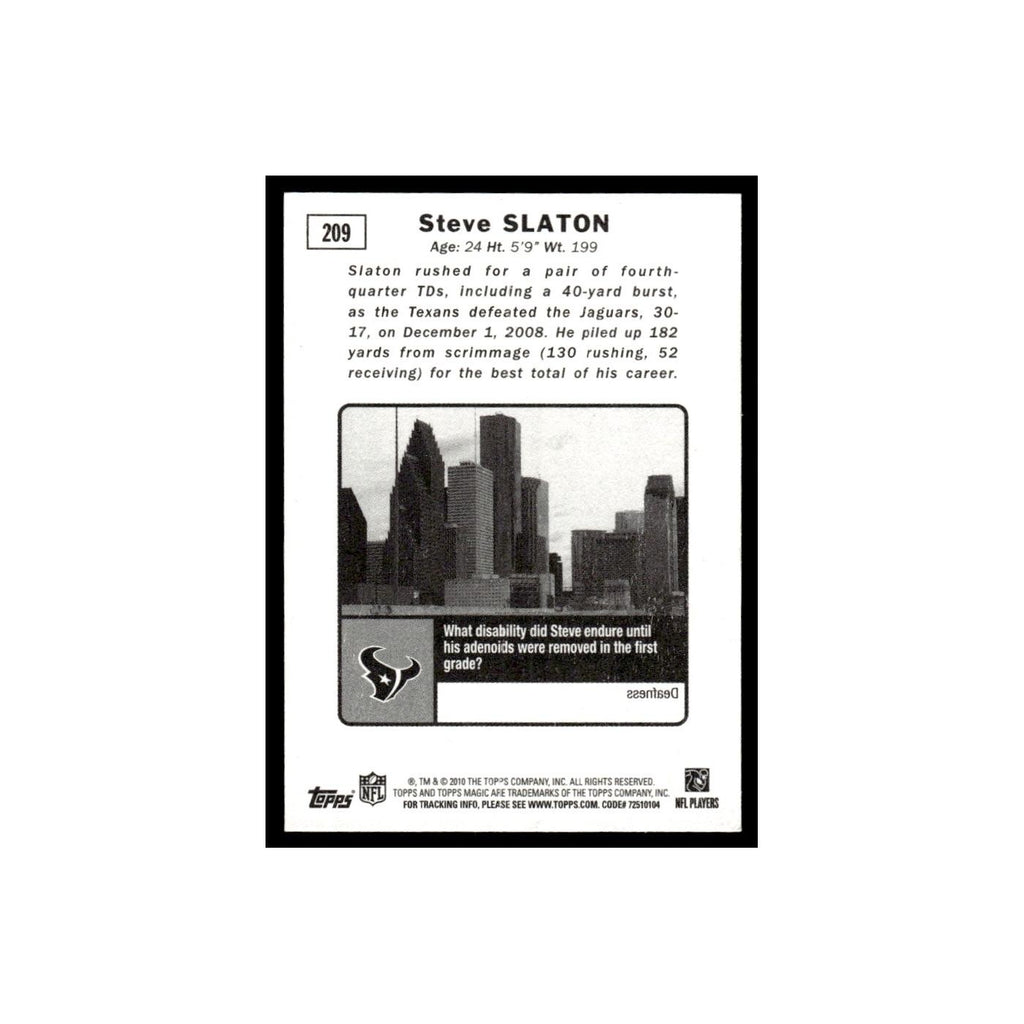 2010 Topps Magic Mini Steve Slaton Texans #209