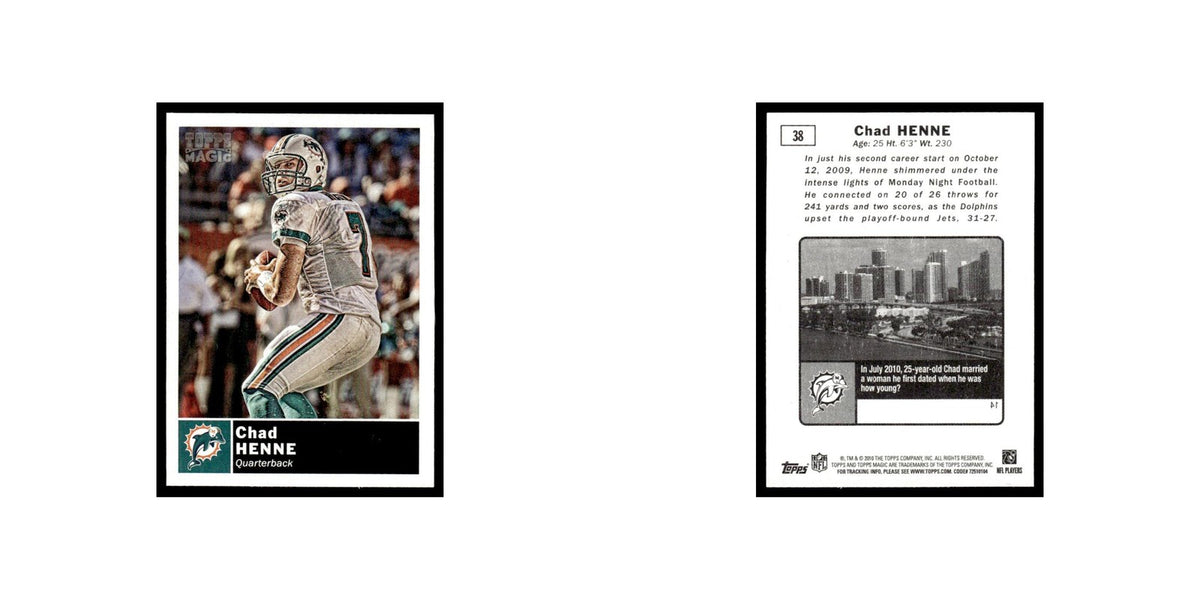 2010 Topps Magic Mini Chad Henne Dolphins #38