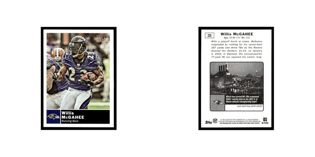 2010 Topps Magic Mini Willis McGahee Ravens #221