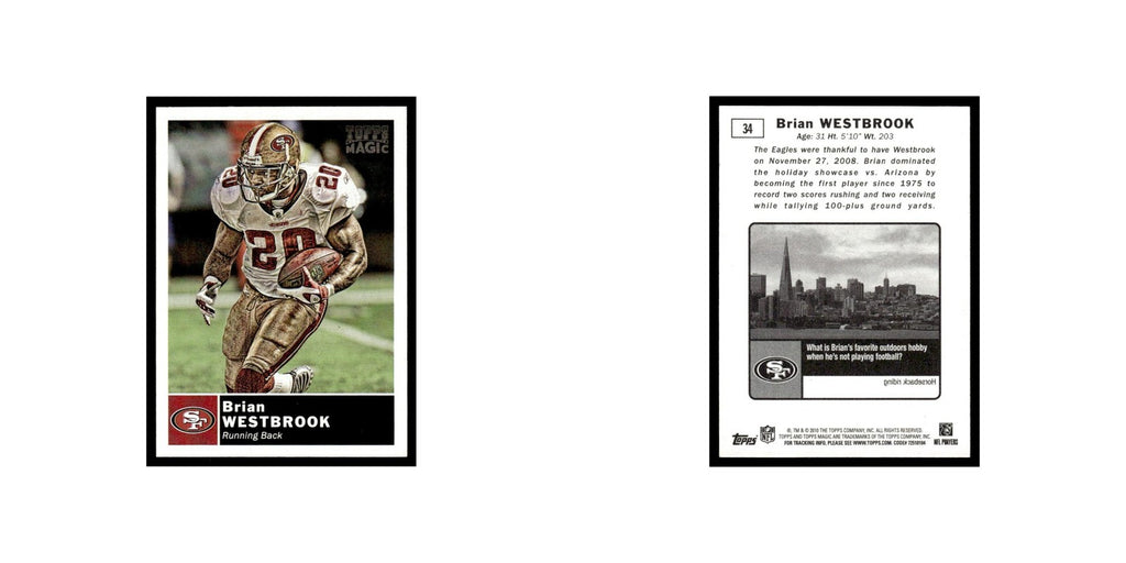 2010 Topps Magic Mini Brian Westbrook 49ers #34