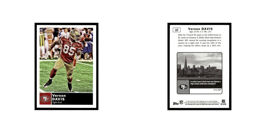 2010 Topps Magic Mini Vernon Davis 49ers #137
