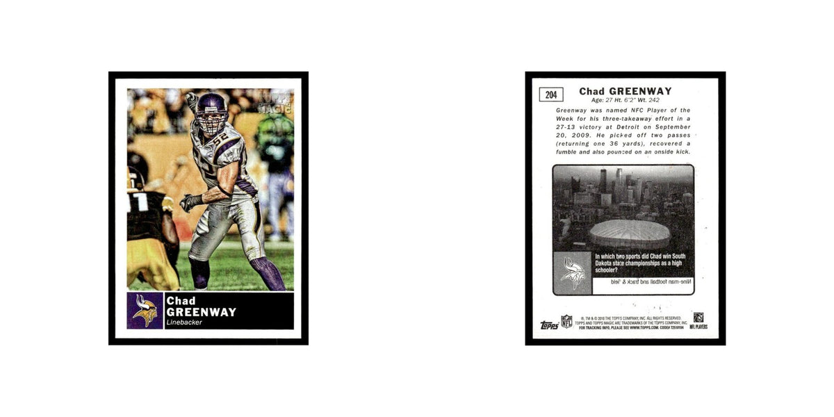 2010 Topps Magic Mini Chad Greenway Vikings #204