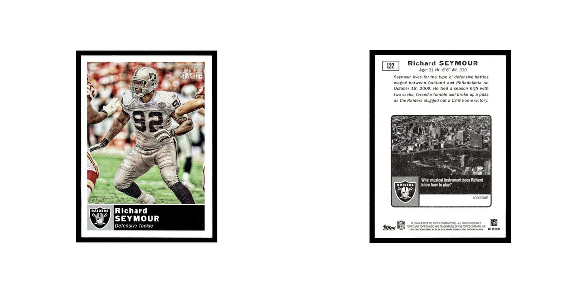 2010 Topps Magic Mini Richard Seymour Raiders #122