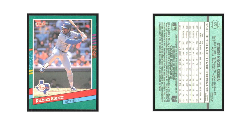 1991 Donruss Ruben Sierra Rangers #567