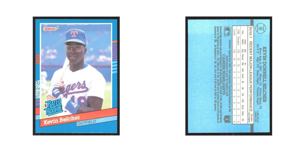 1991 Donruss Kevin Belcher RC Rangers #46