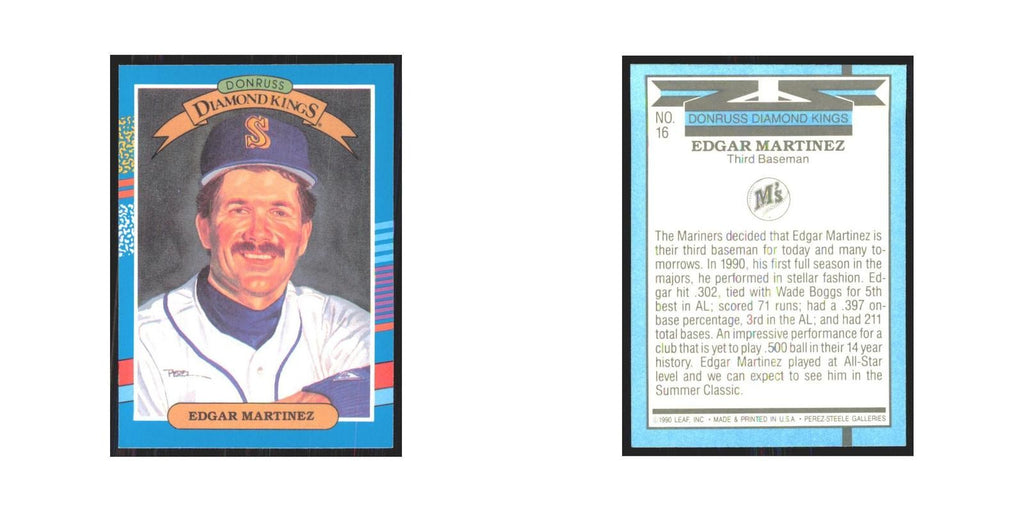 1991 Donruss Edgar Martinez Mariners #16