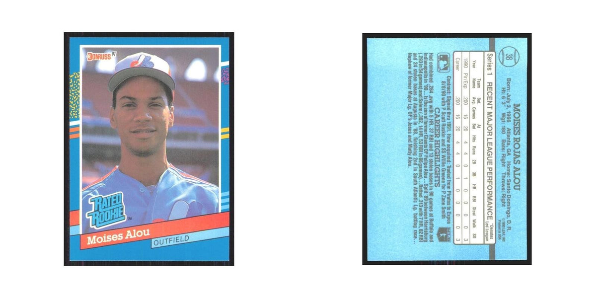 1991 Donruss Moises Alou RC Montreal Expos #38