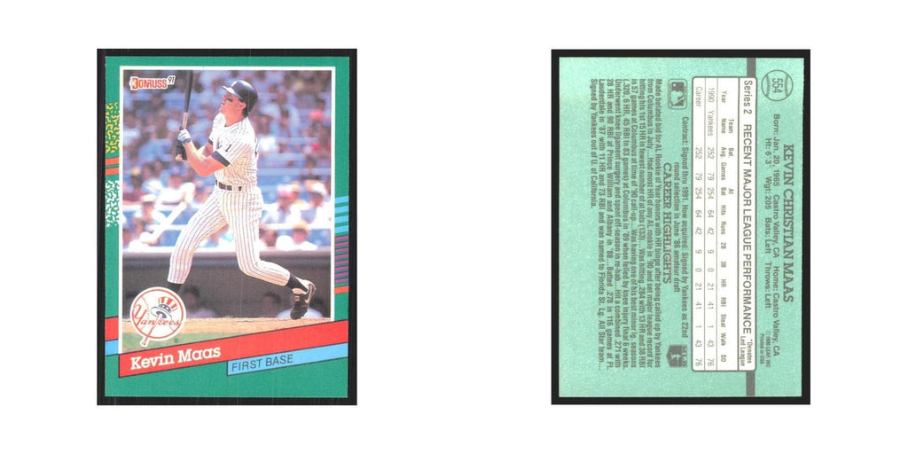 1991 Donruss Kevin Maas Yankees #554