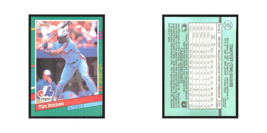 1991 Donruss Tim Raines Montreal Expos #457